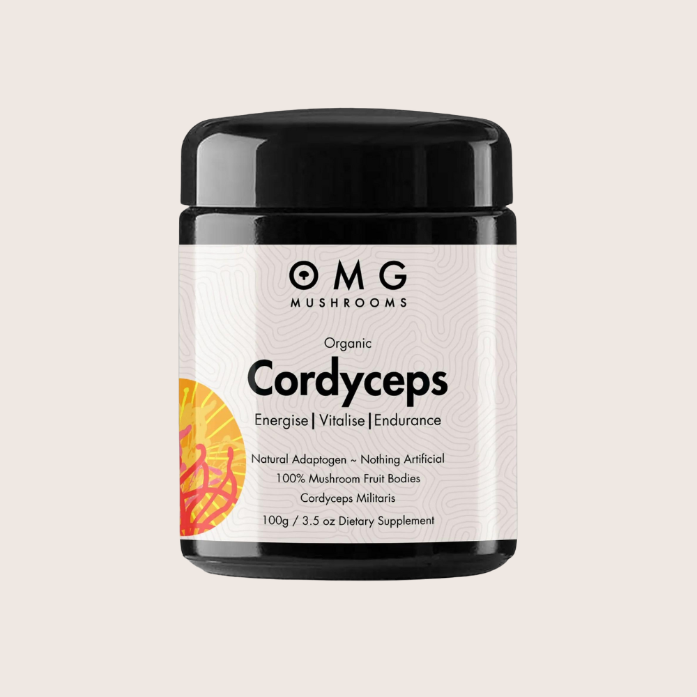 Organic Cordyceps Mushroom Powder Glass Jar - THE INVINCIBLE 70gm
